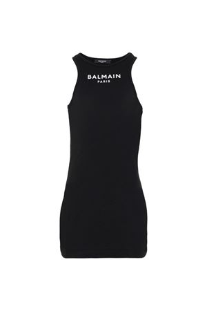 abito in cotone nero BALMAIN PARIS KIDS | BY1A12Z3277930BC